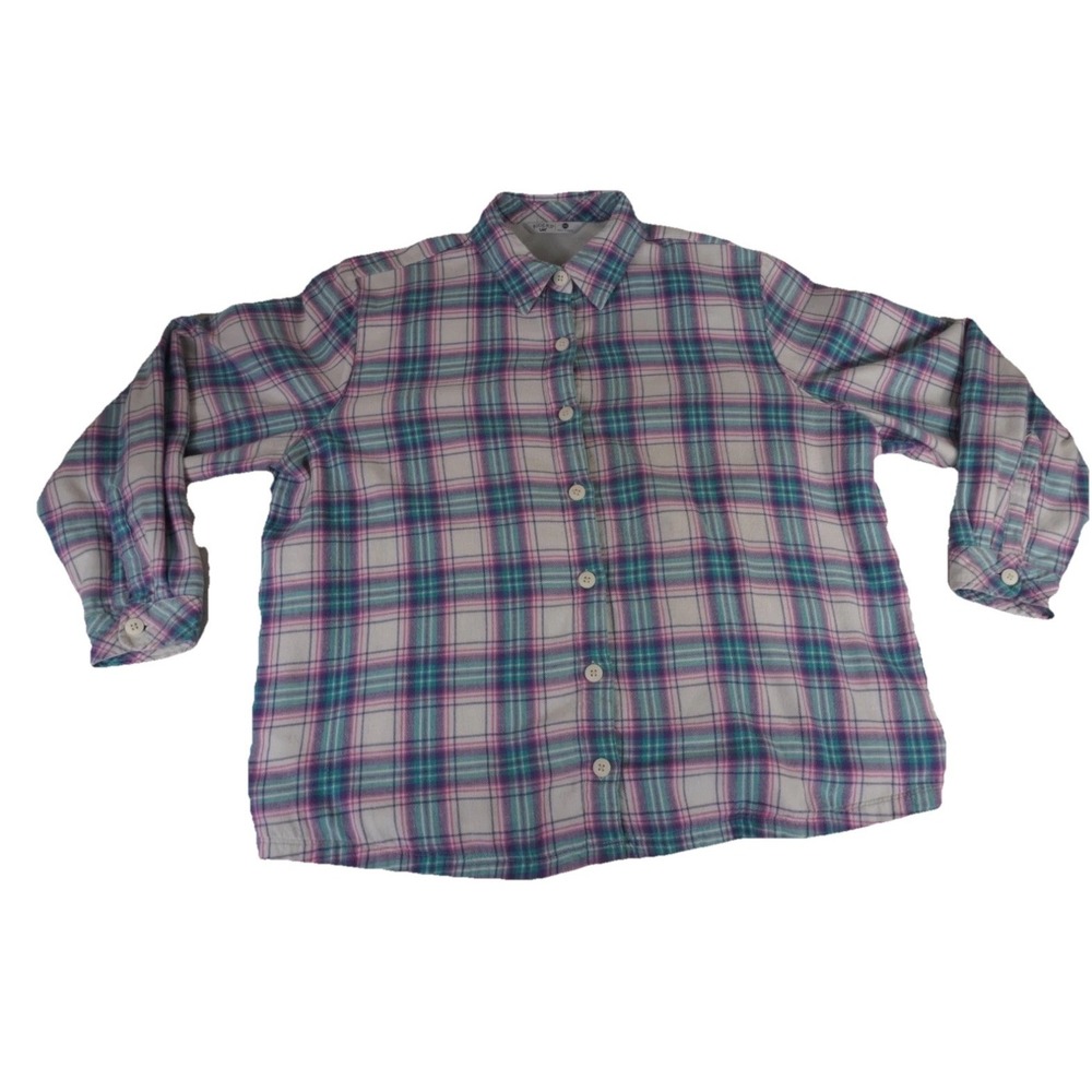 Riders by Lee Flannel Shacket Womens 2XL Multicolor Plaid Fleece Lined Cotton